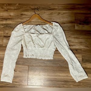 White lacey Hollister Top